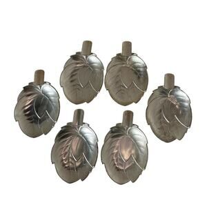 WMF Metalworks Art Nouveau Leaf Aluminum Ashtrays - Set of 6 - German